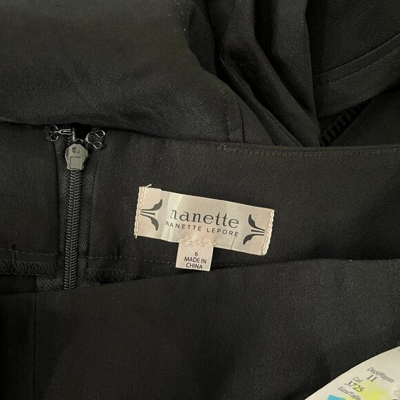 NANETTE LEPORE Women's Black Rayon Stretch Skirt - Size 6 - NWT - Picture 5 of 5